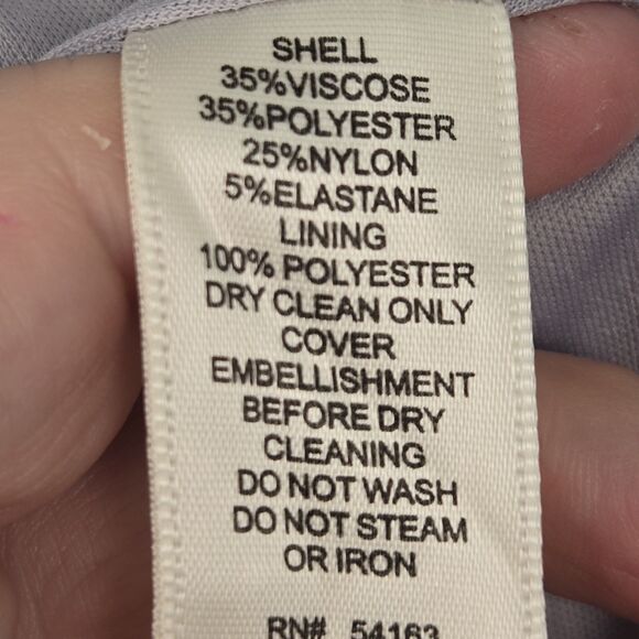 NWT Eliza J Embellished Taffeta Sheath Dress Silver Gray Size 2 Prom Party Grey - Picture 14 of 15